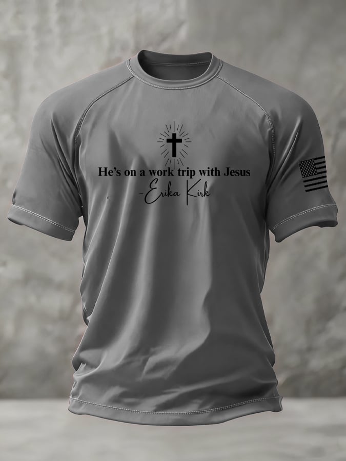 Men's Charlie Kirk Jesus Printed short sleeve t-shirt
