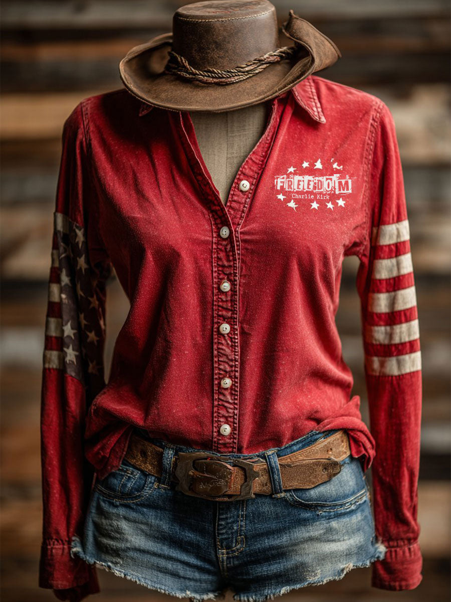 Women's Western style freedom shirts