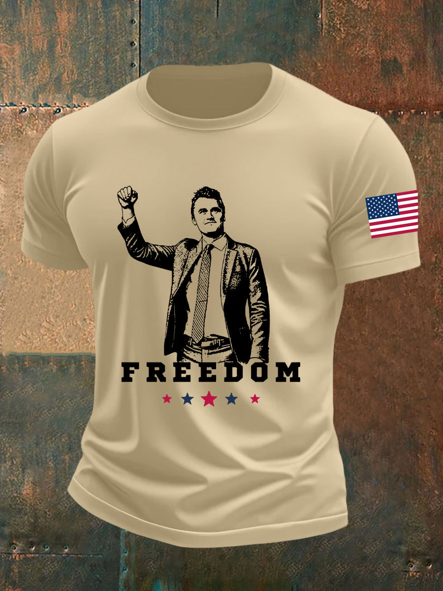 Men's Freedom Is Not Free R.I.P Charlie Kirk Short Sleeve T-shirt
