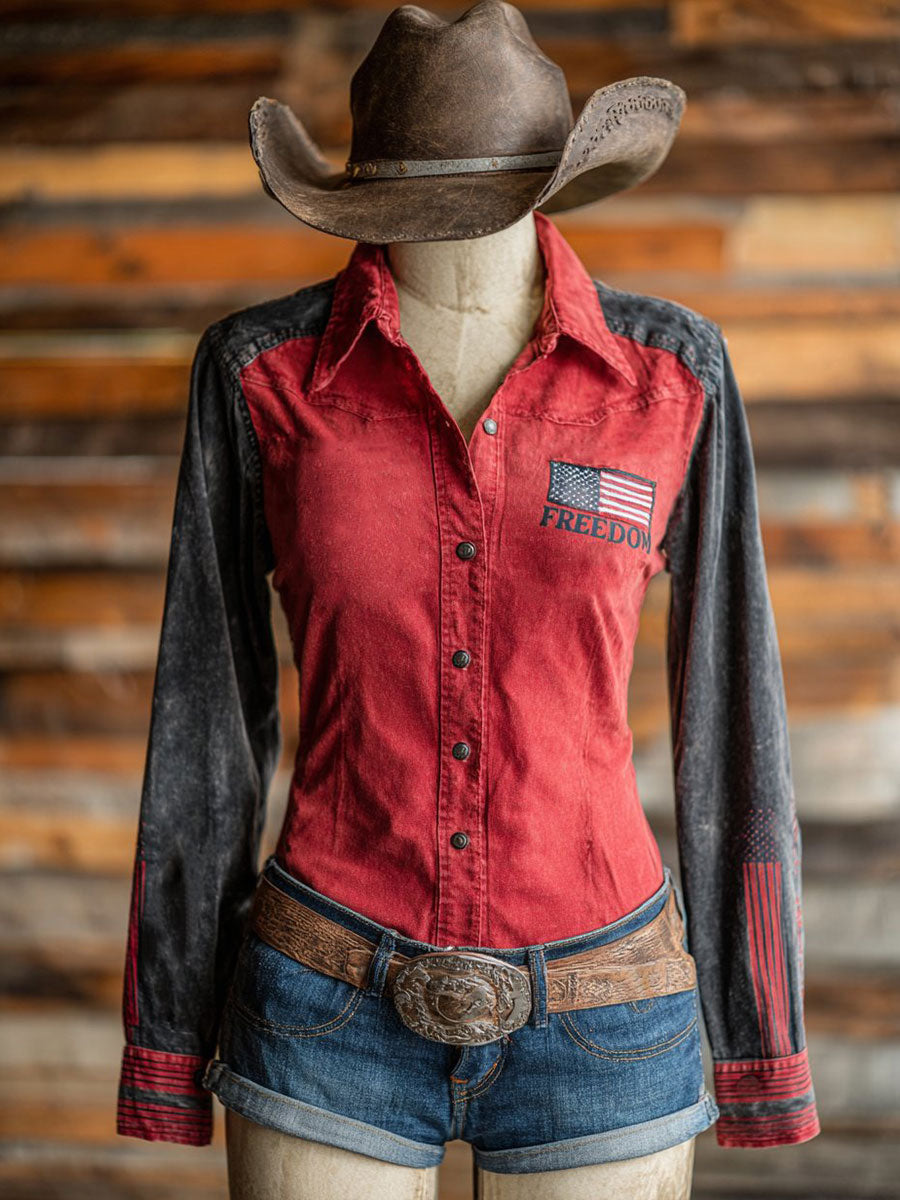 Women's Western Style Freedom Shirts