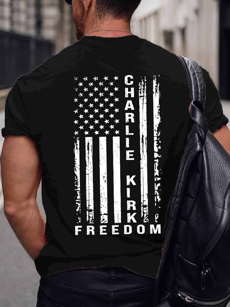 Men's Freedom Is Not Free R.I.P Charlie Kirk Short Sleeve T-shirt