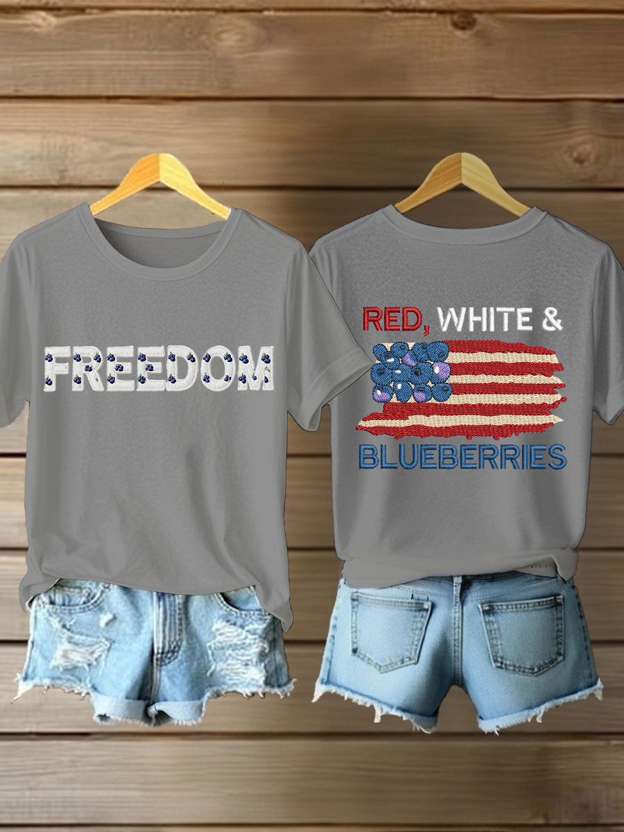 Women's 'Red White & Blueberries' T-shirt