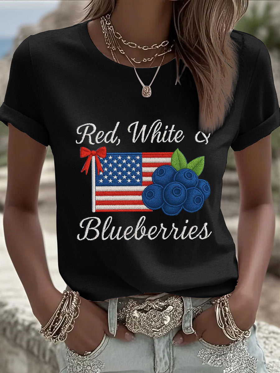 Women's 'Red White & Blueberries' T-shirt