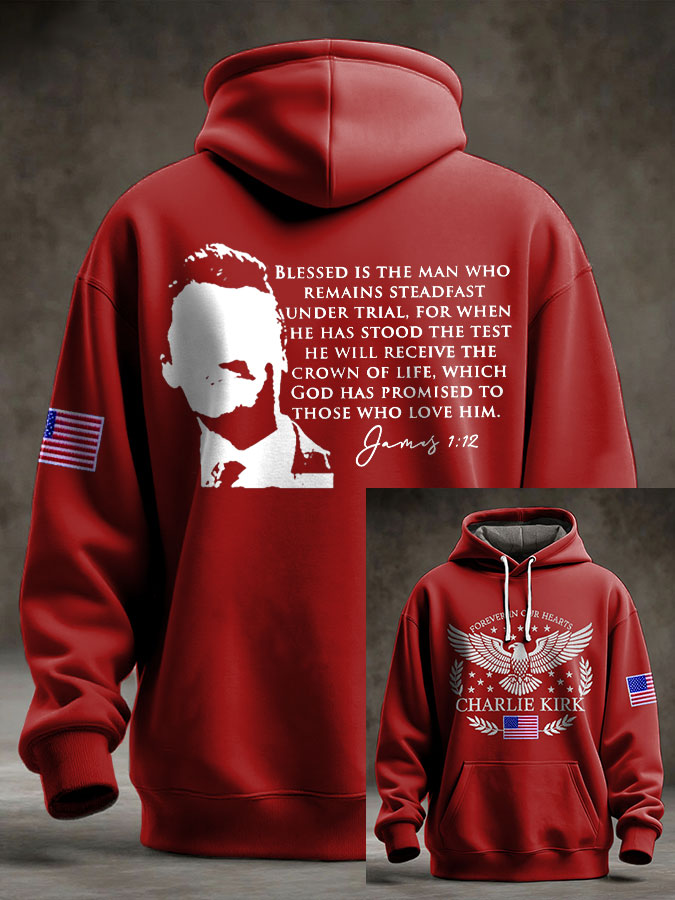 Men's Freedom True Patriot Memorial Printed Hoodie