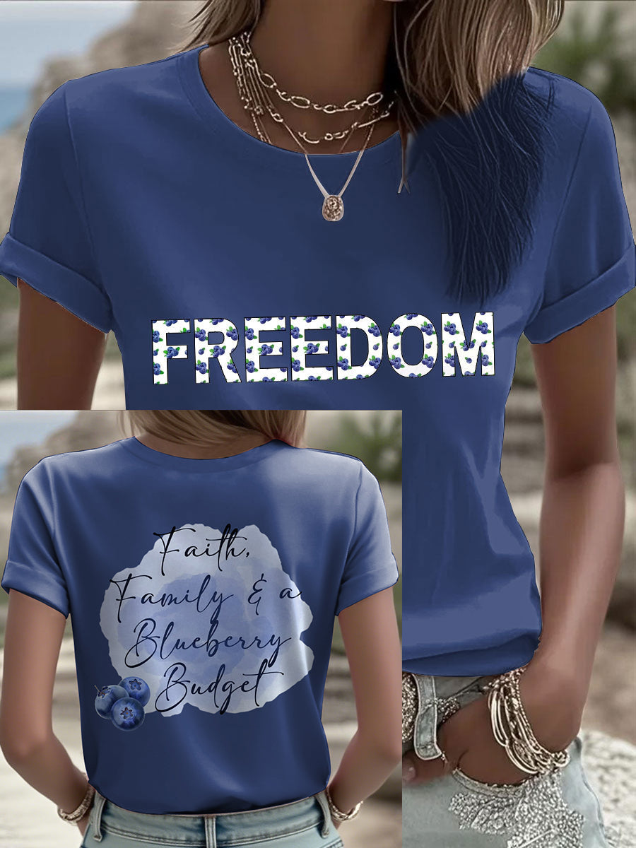 Women's 'Red White & Blueberries' T-shirt