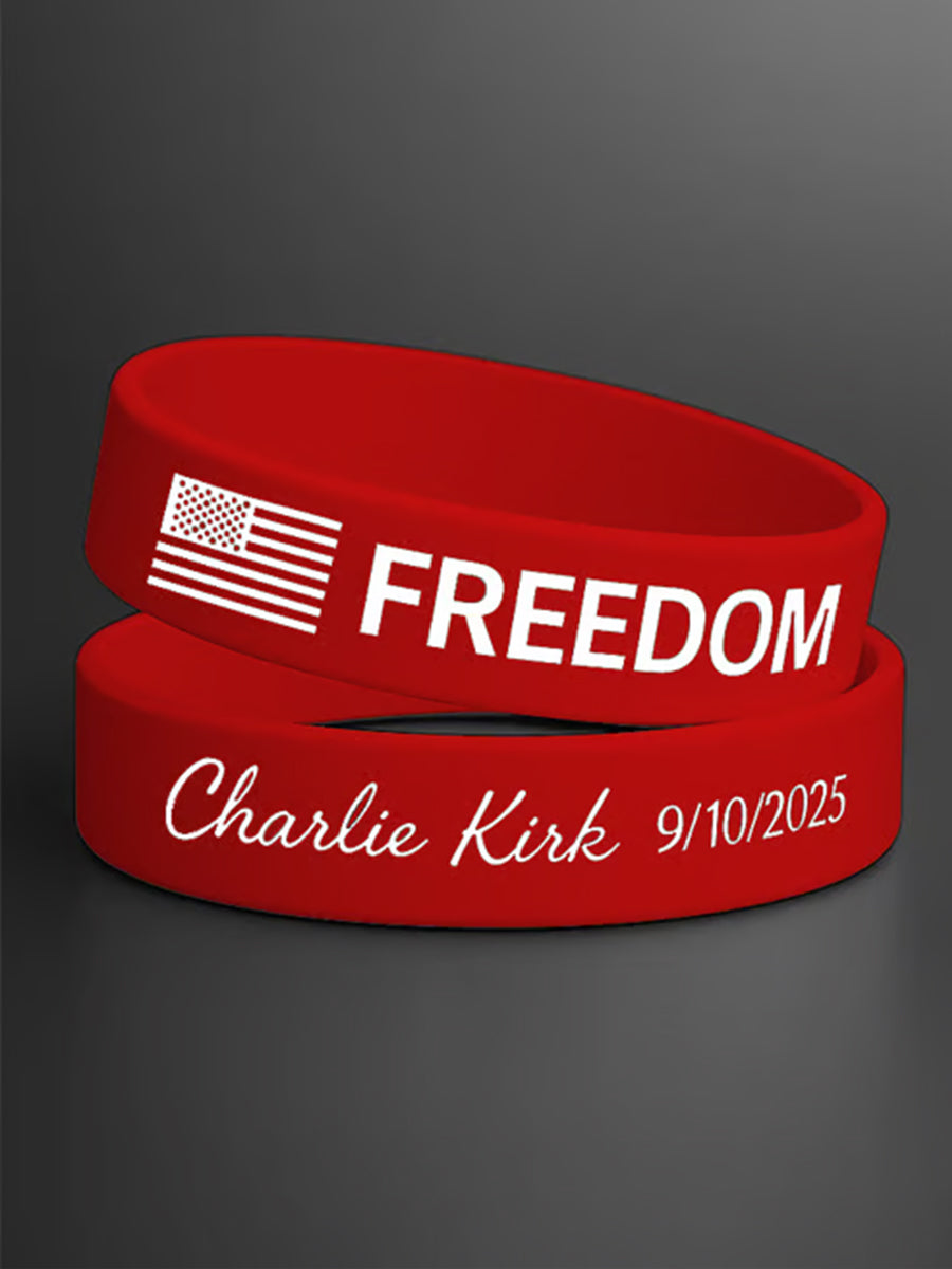 Unisex Freedom Is Not Free This is the Turning Point R.I.P Charlie Kirk Print Braided Rope Bracelet Wristband