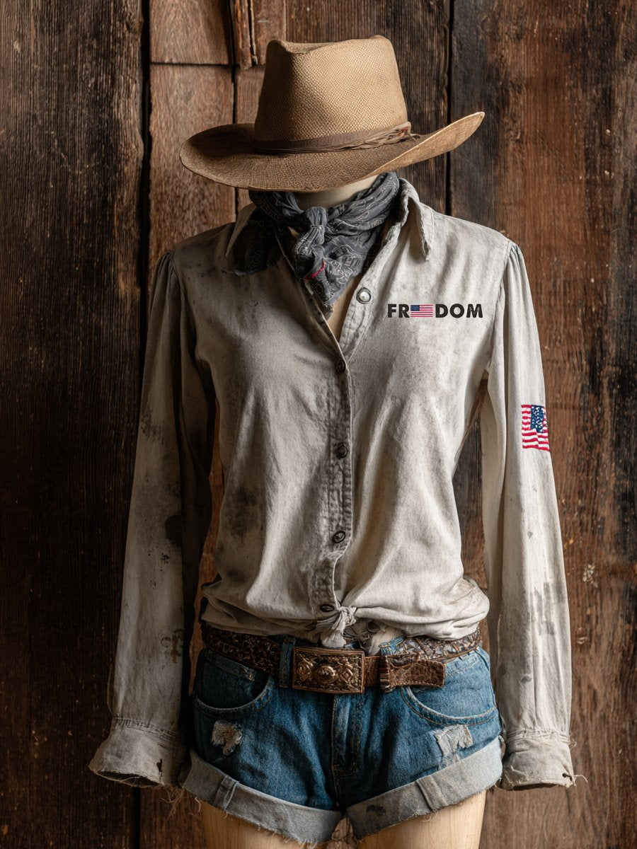 Women’s western style freedom shirts