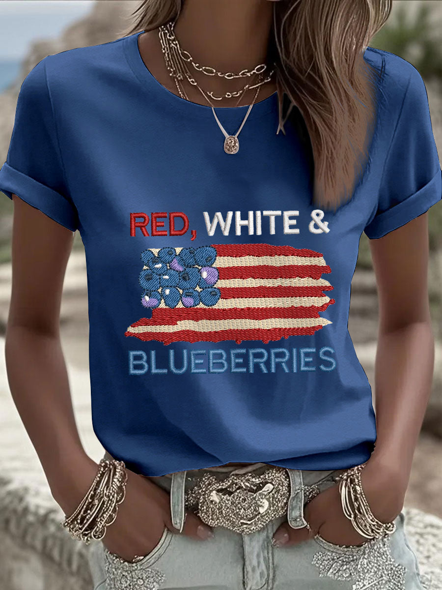Women's 'Red White & Blueberries' T-shirt