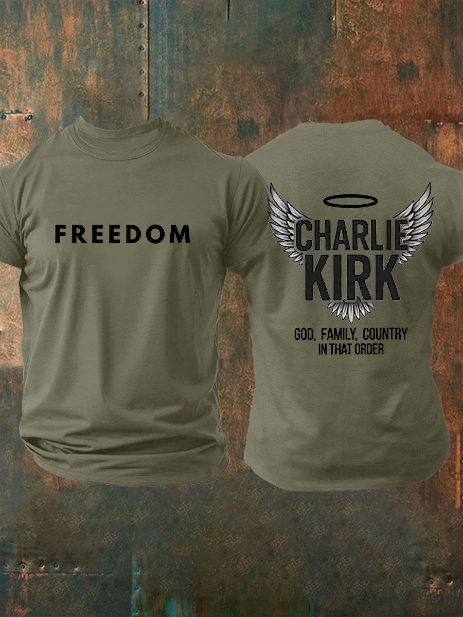 Men's Freedom Is Not Free R.I.P Charlie Kirk Short Sleeve T-shirt