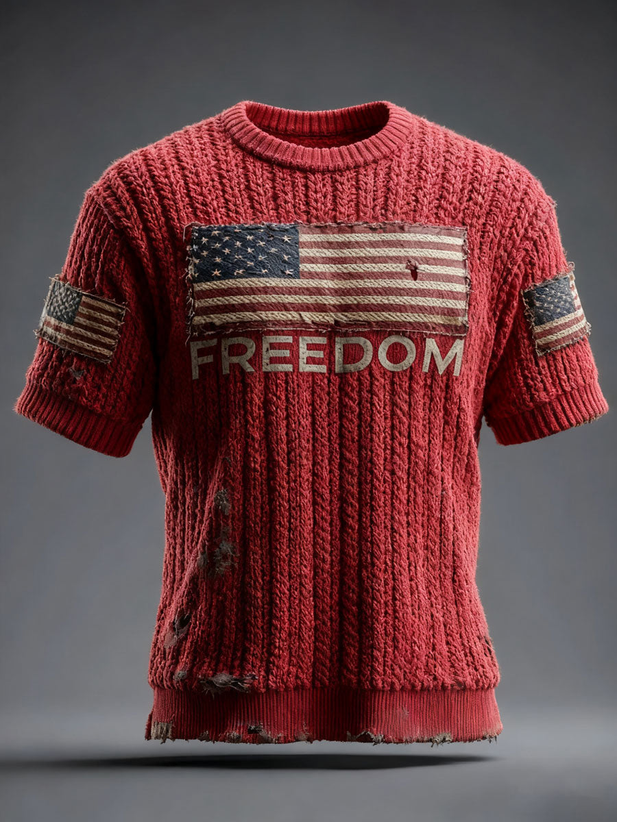 Men's Freedom Printed Casual T-shirt