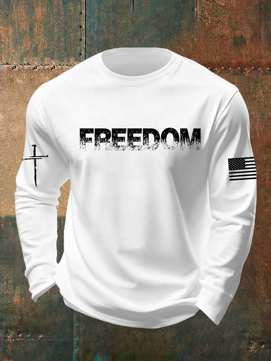 Men's Charlie Kirk Freedom Printed long sleeve T-shirt