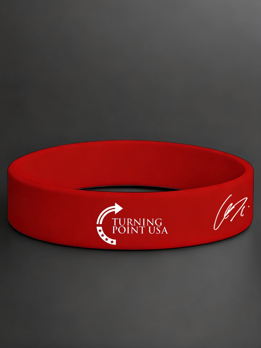 Unisex This Is Turning Point Charlie Kirk Printed Braided Cord Bracelet Wristlet