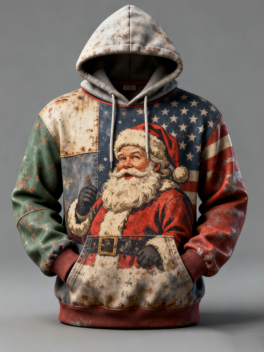 Men's Christmas Print Casual Hoodie