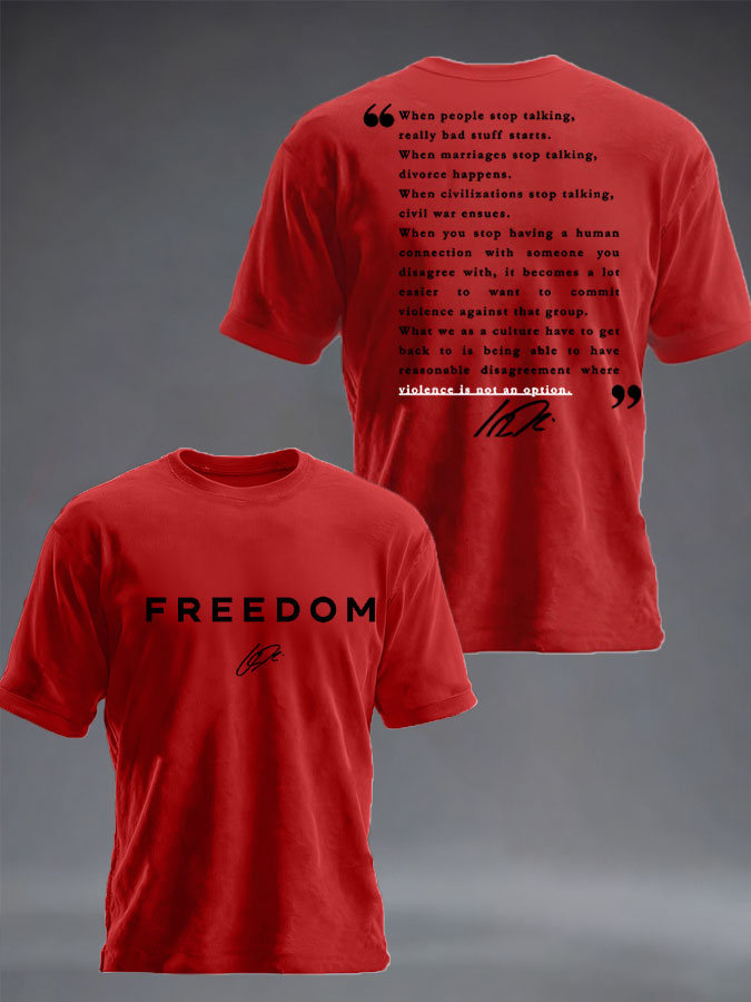 Men's Freedom Patriot Printed T-shirt