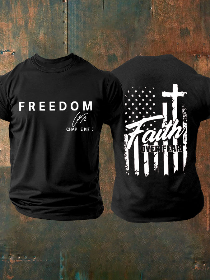 Men's Freedom Is Not Free R.I.P Charlie Kirk Short Sleeve T-shirt