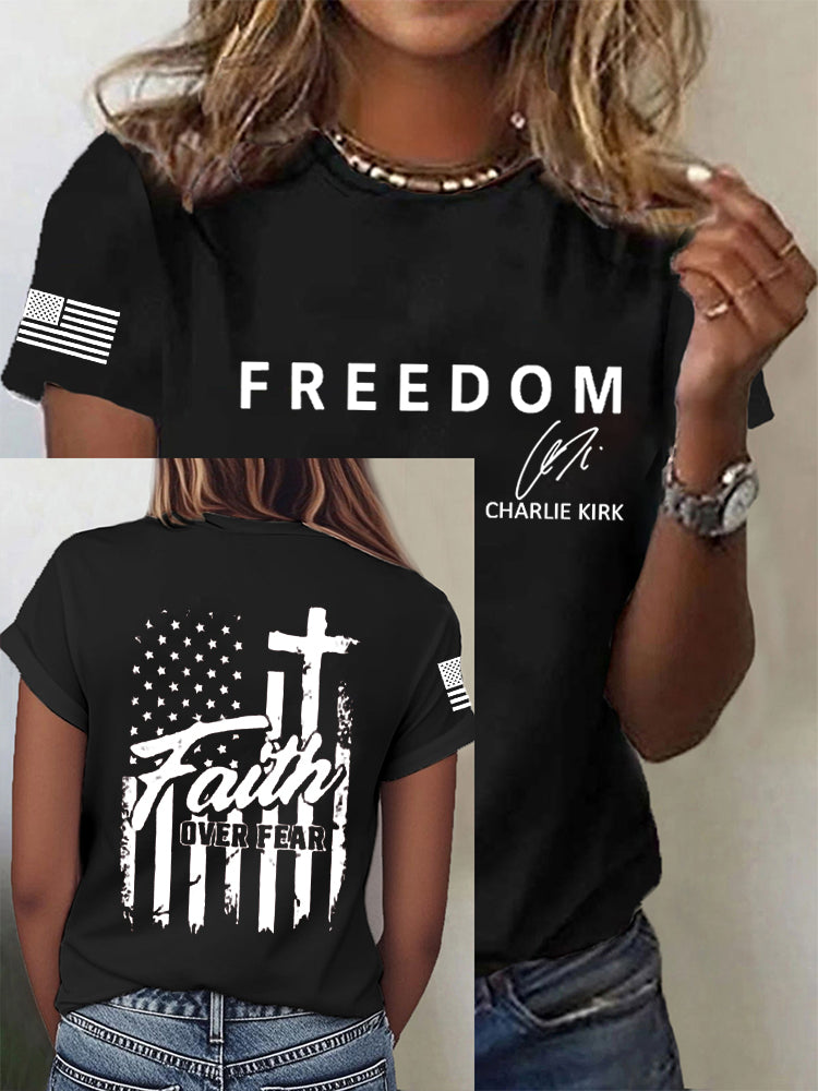Women's Freedom Is Not Free R.I.P Charlie Kirk Short Sleeve T-Shirt
