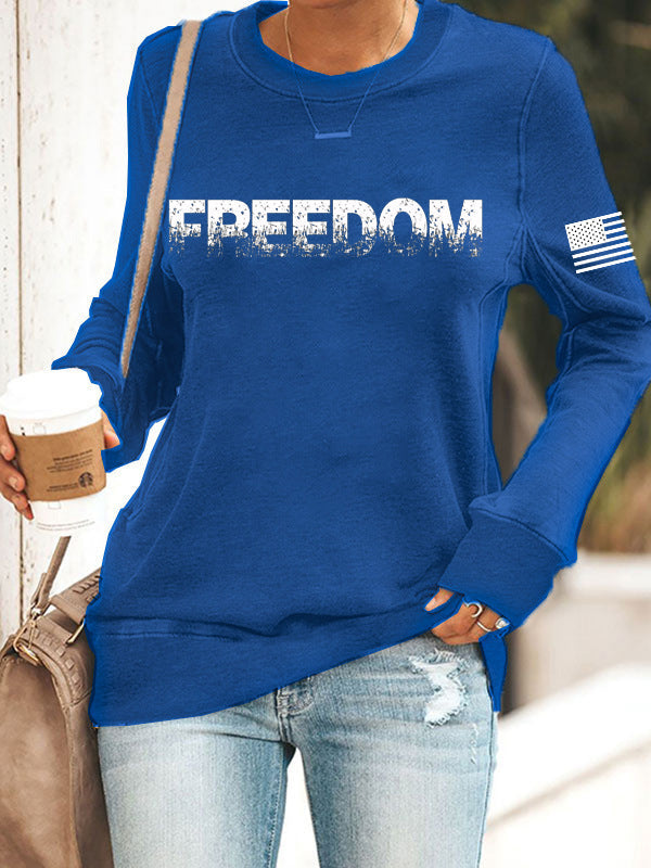 Women's Freedom Printed fitted sweatshirt
