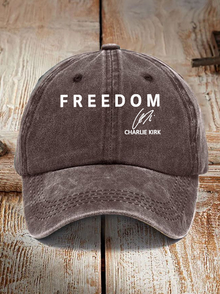 Unisex Freedom Is Not Free R.I.P Charlie Kirk Print Hat