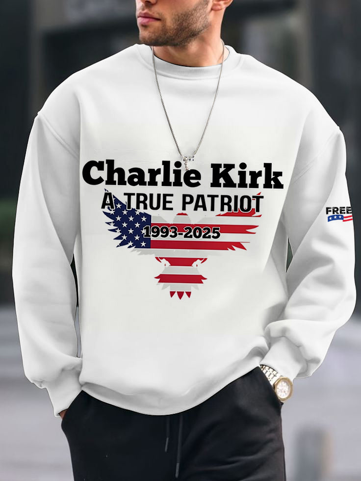 Men's Charlie Kirk Freedom printed Long Sleeved Sweatshirt