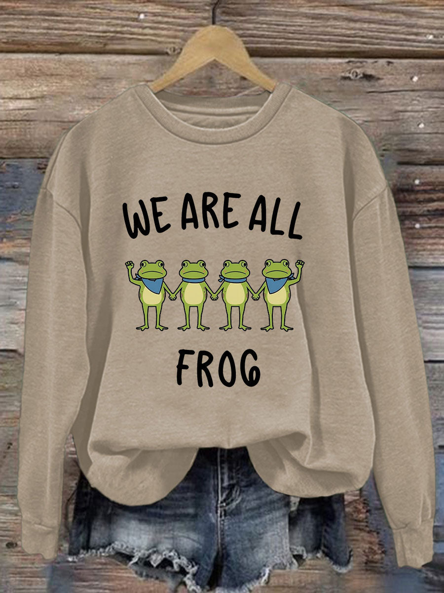 Women's Resist Frog Printed Casual Sweatshirt