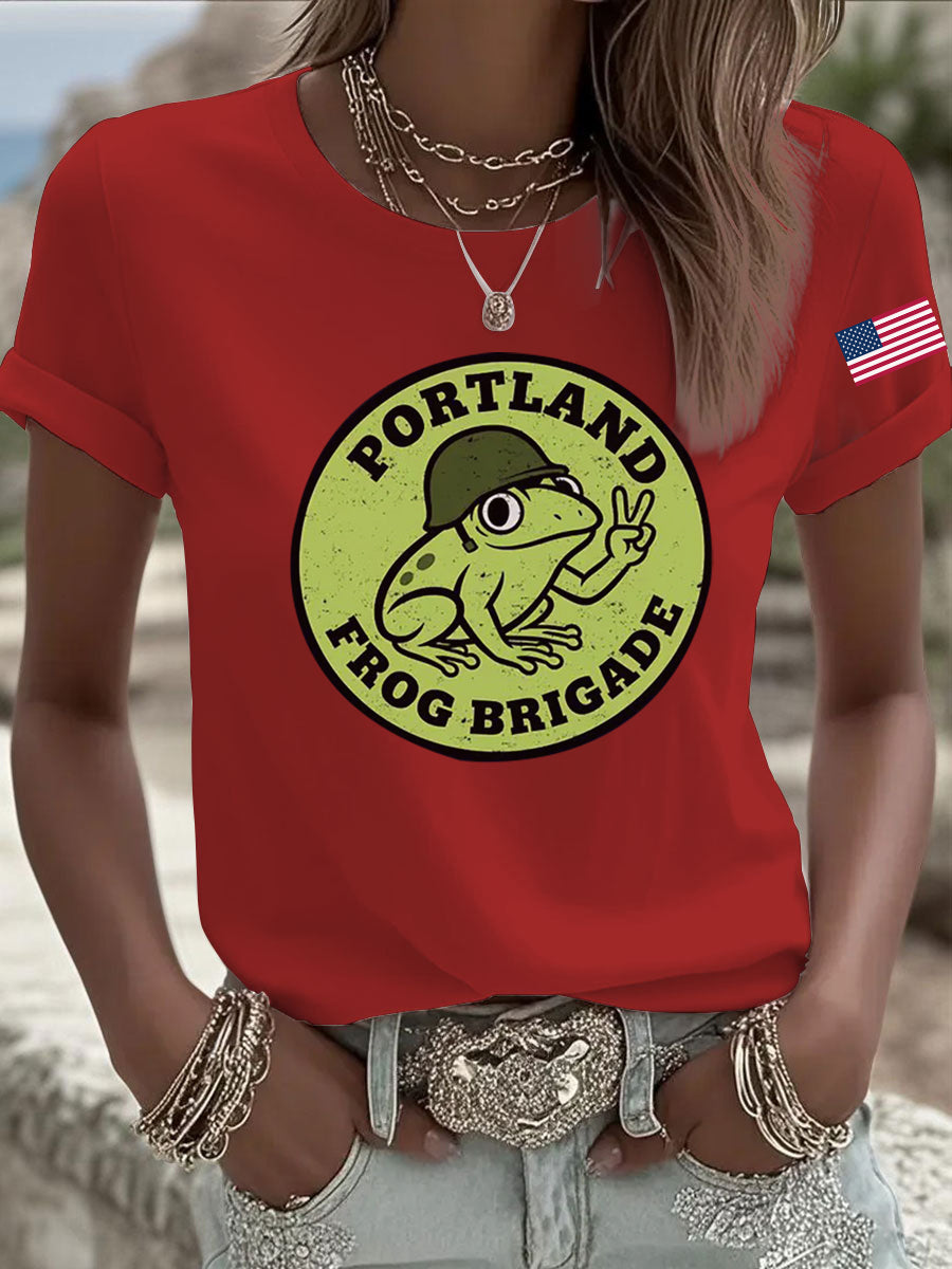 Women's Portland Frog Brigade Printed T-Shirt