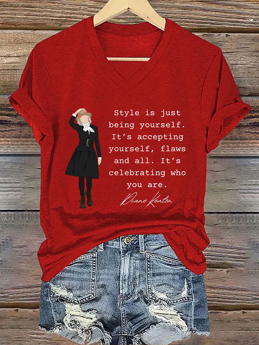 Women's Style Is Just Being Yourself Short Sleeve T-Shirt