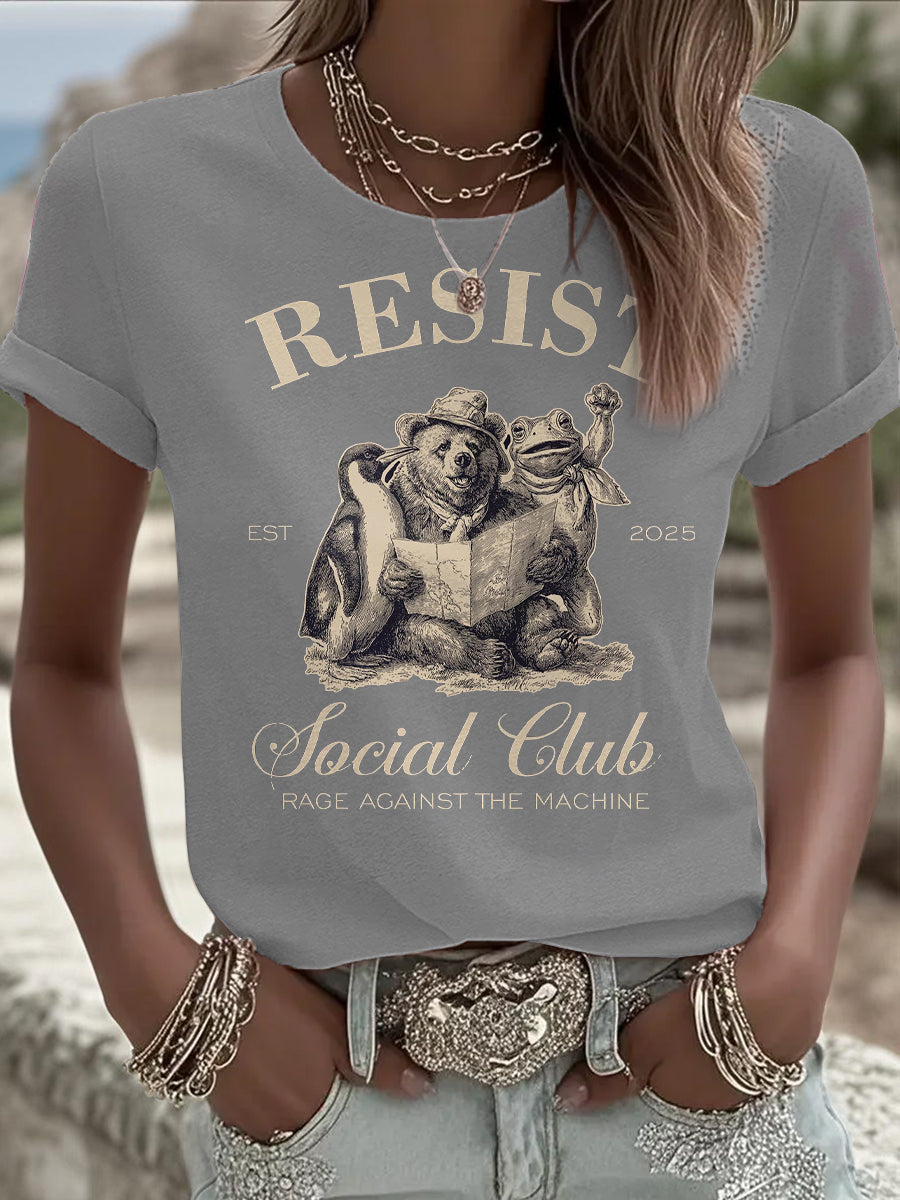 Women's FDT Frog Against The Machine Printed T-Shirt