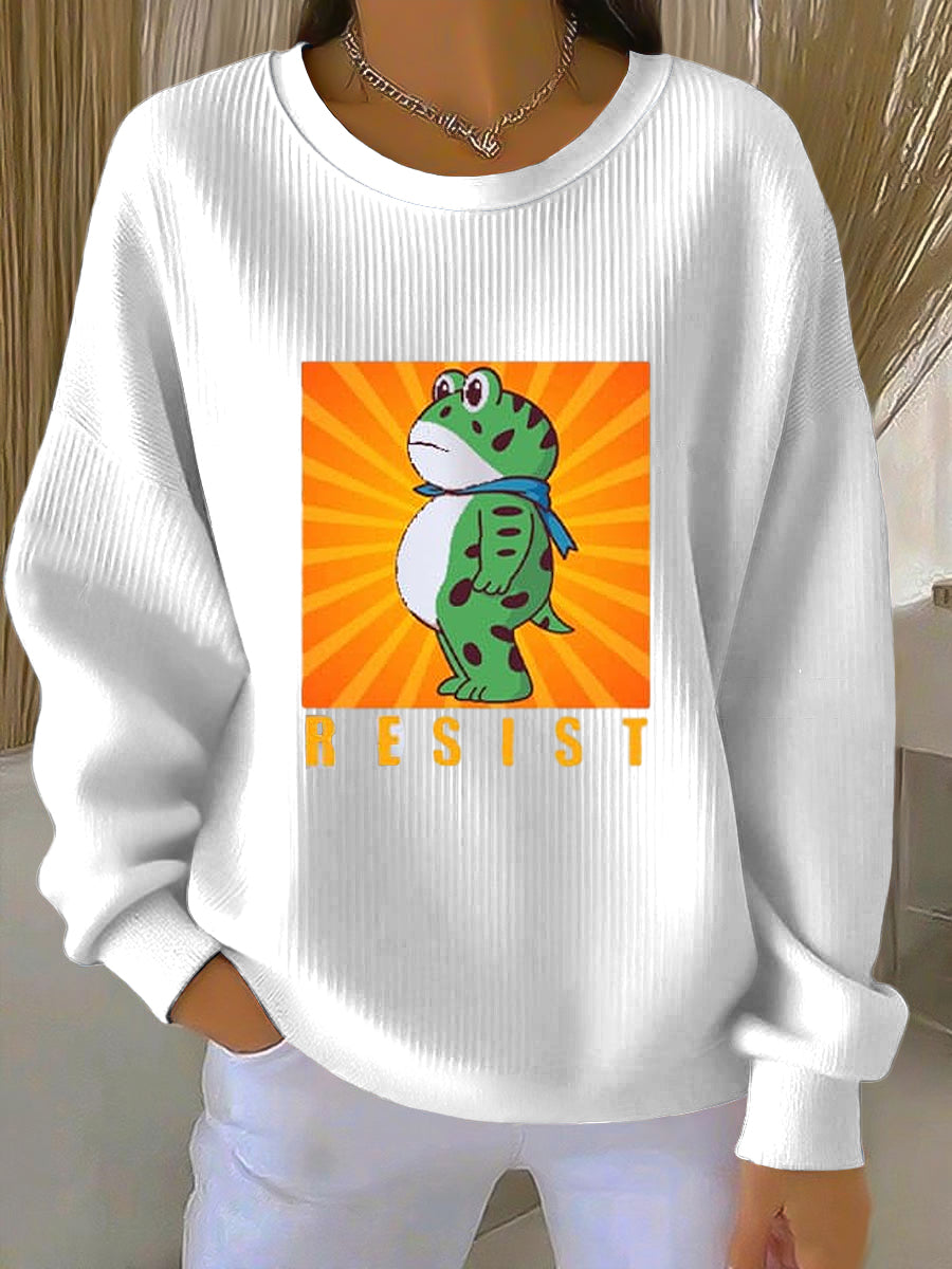 Portland Frog Protest Resistance Crew Neck Sweatshirt