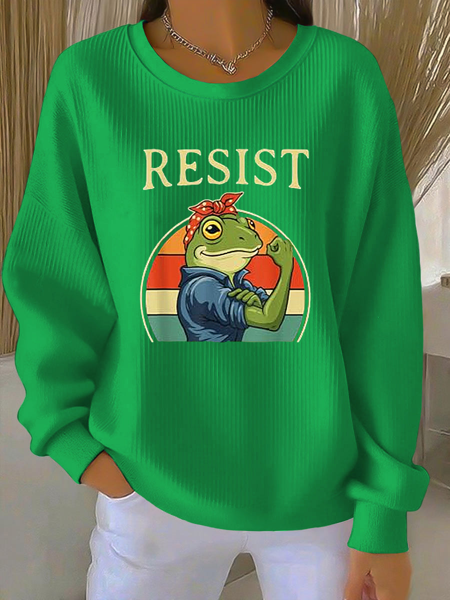 Portland Frog Protest Crew Neck Sweatshirt