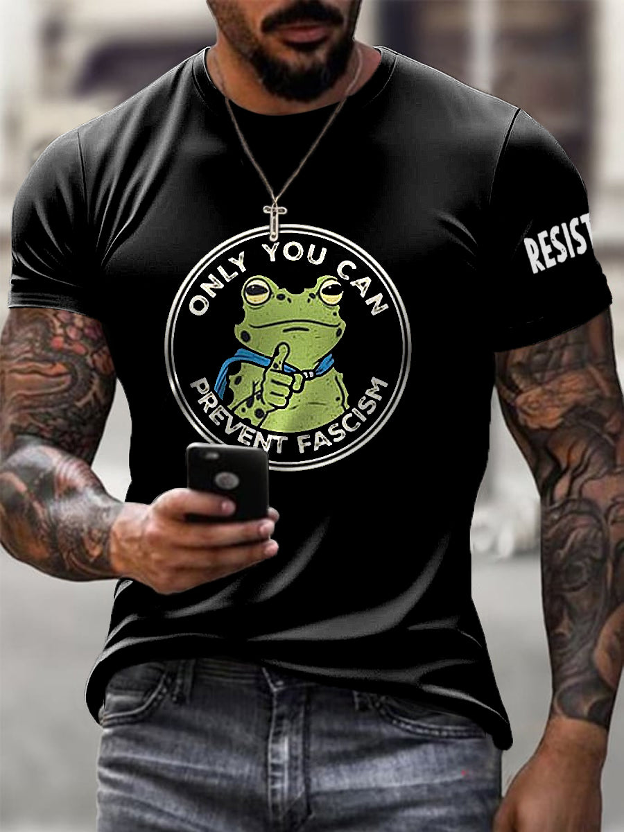 Protest Frog Only You Can Stop Fascism T-Shirt