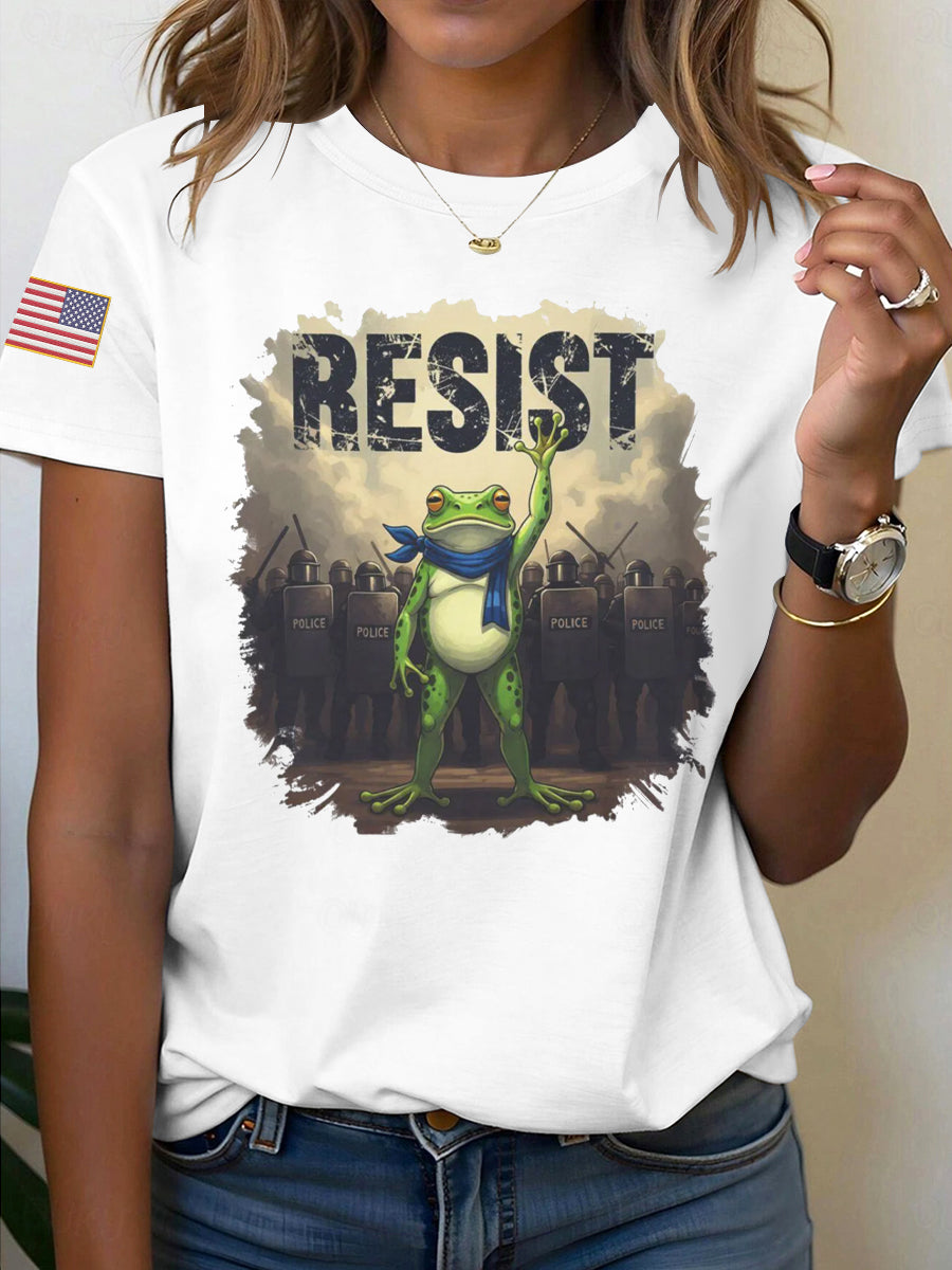 Women's Resist Frog Printed T-shirt