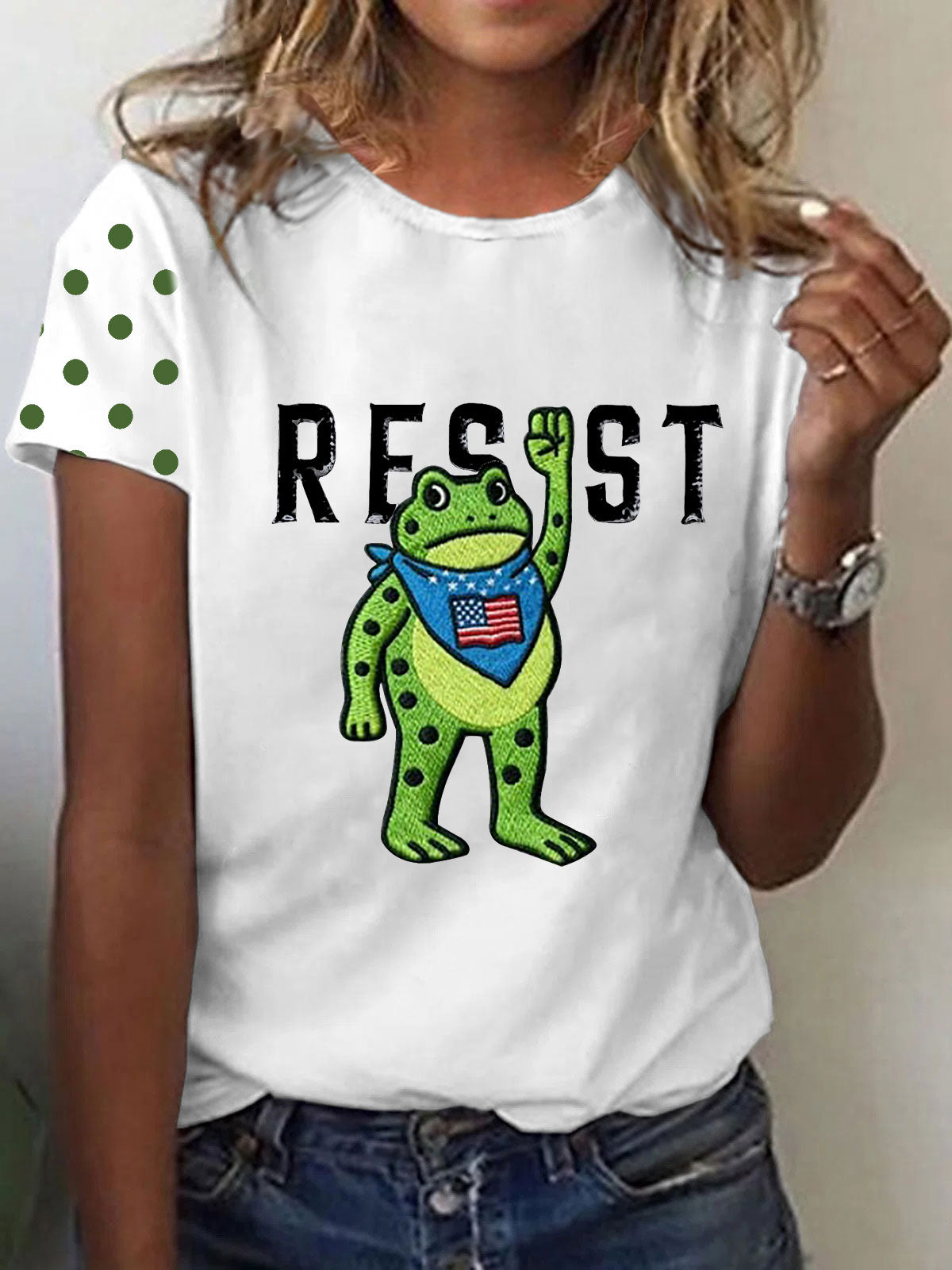 Women's Portland Frog Resist Short-sleeved T-shirt