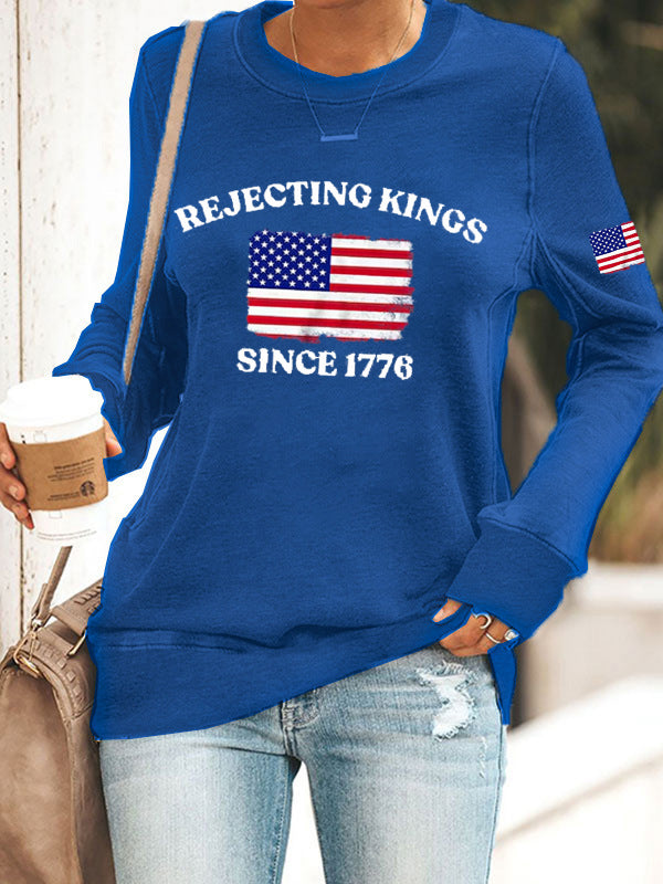 Women's Rejecting Kings Since 1776 fitted sweatshirt