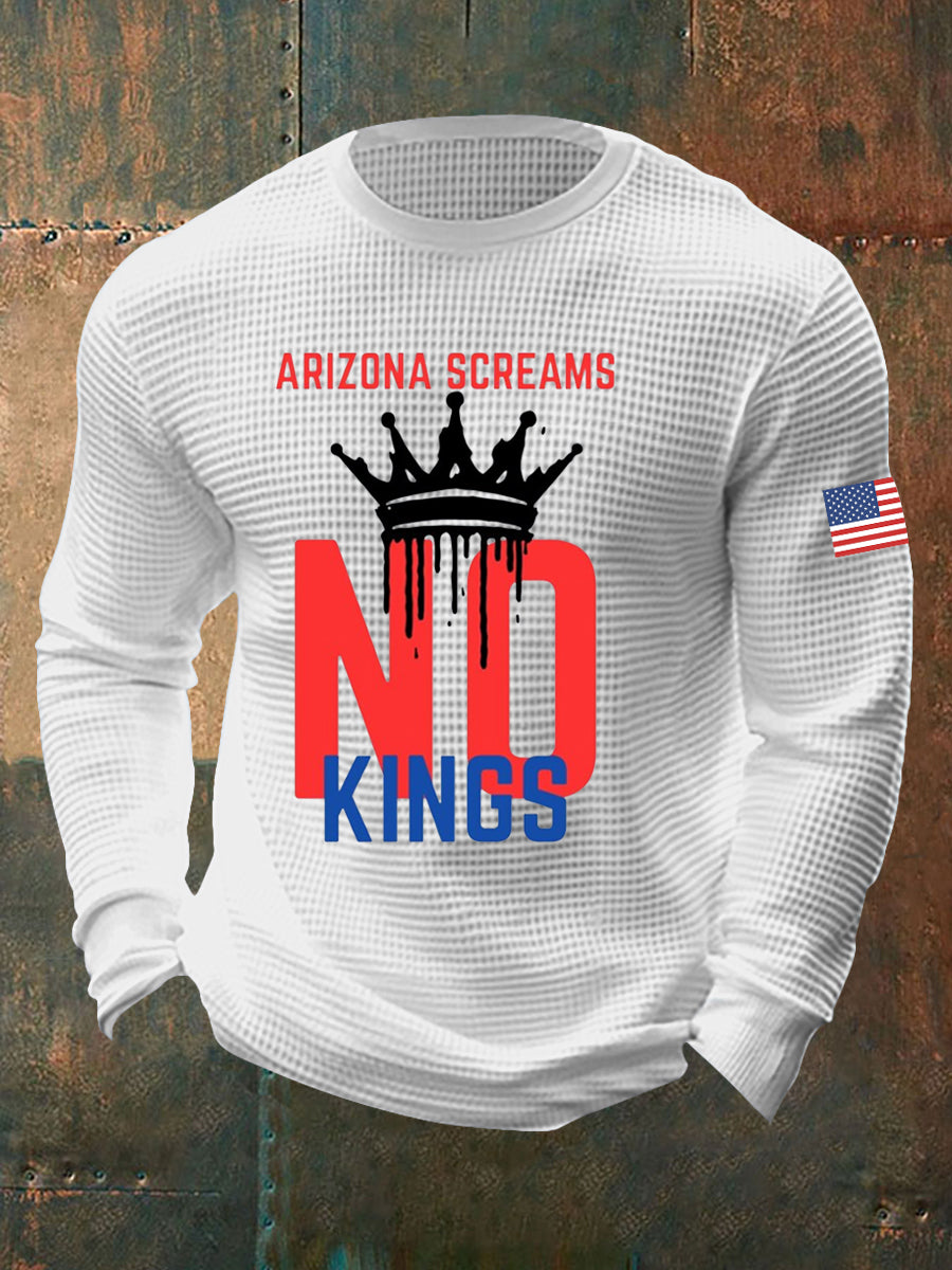 Men's No Kings Waffle Top