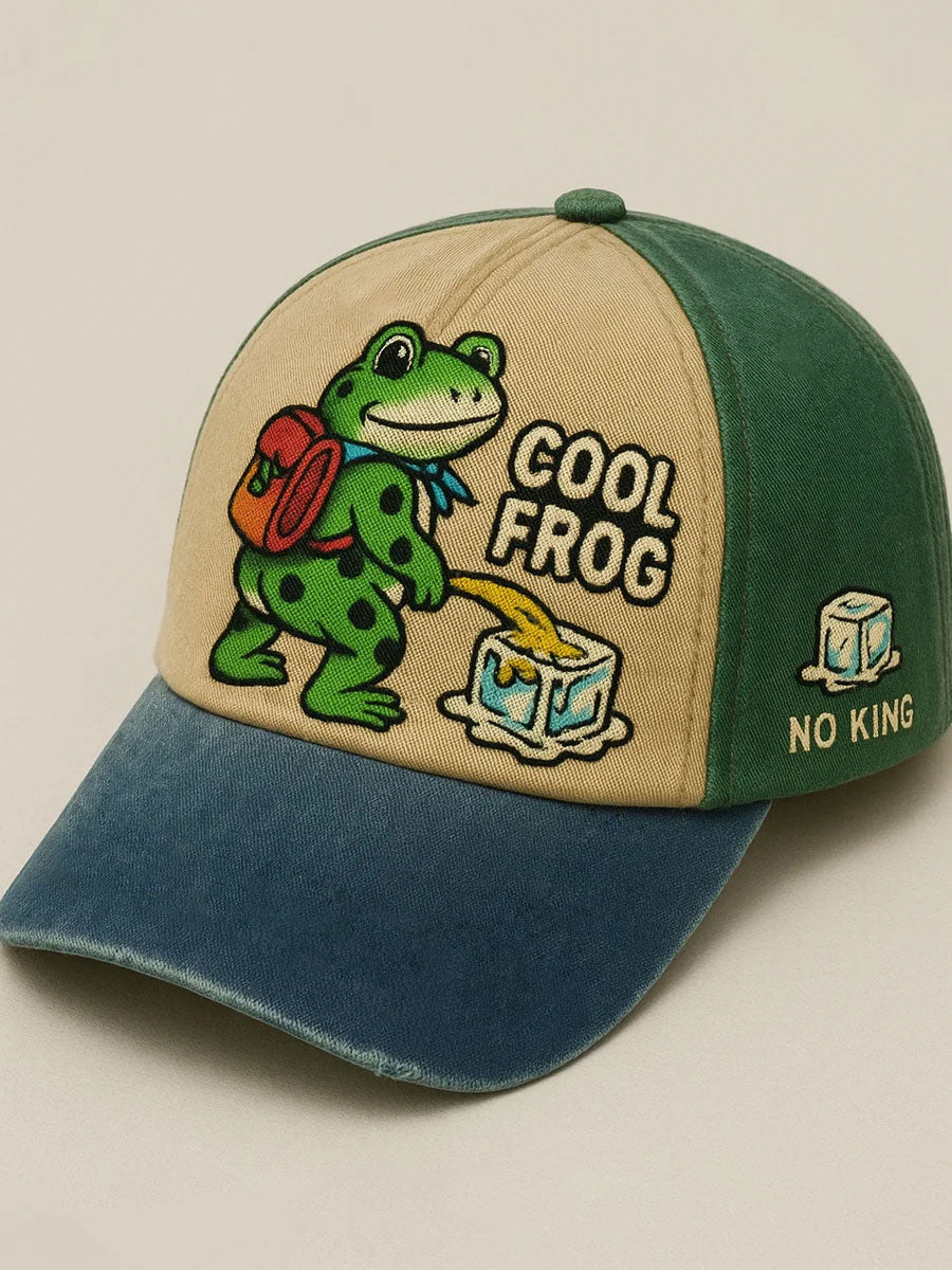 Resist Frog Print Casual Unisex Hat
