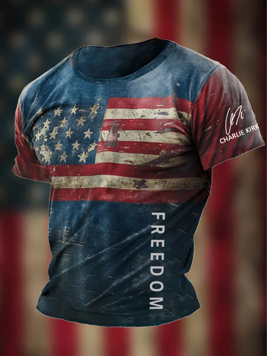 Men's Freedom Is Not Free R.I.P Charlie Kirk Short Sleeve T-shirt