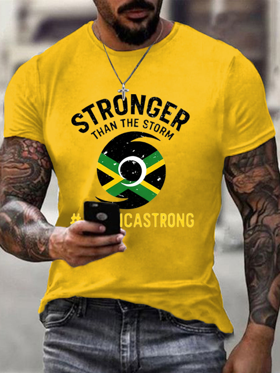 Men's Hurricane Melissa Jamaica Stronger Than The Storm Pray For Jamaica Tee