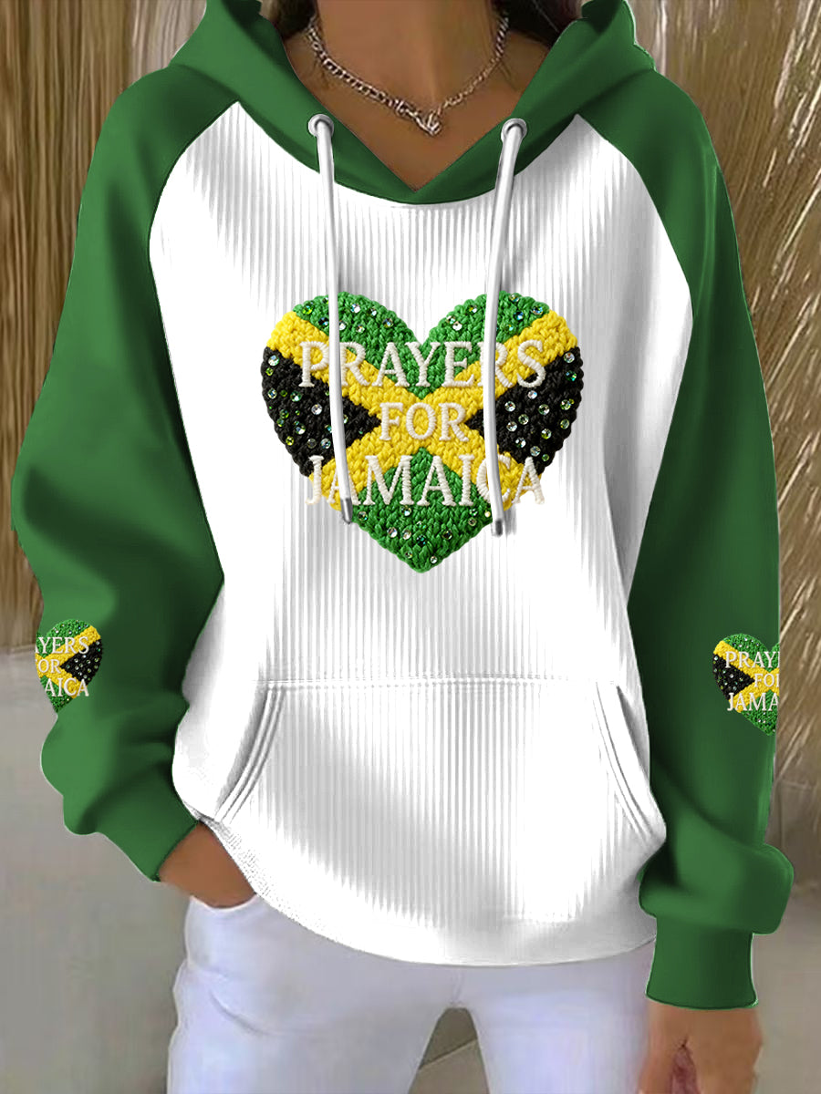 Retro Jamaican Prayer Casual Hoodie