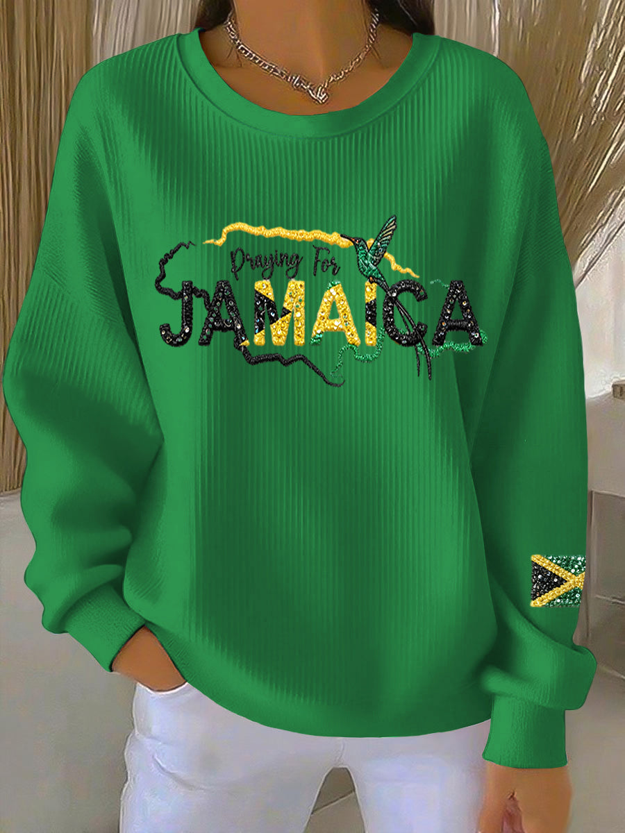 Retro Jamaican Prayer Crewneck Sweatshirt