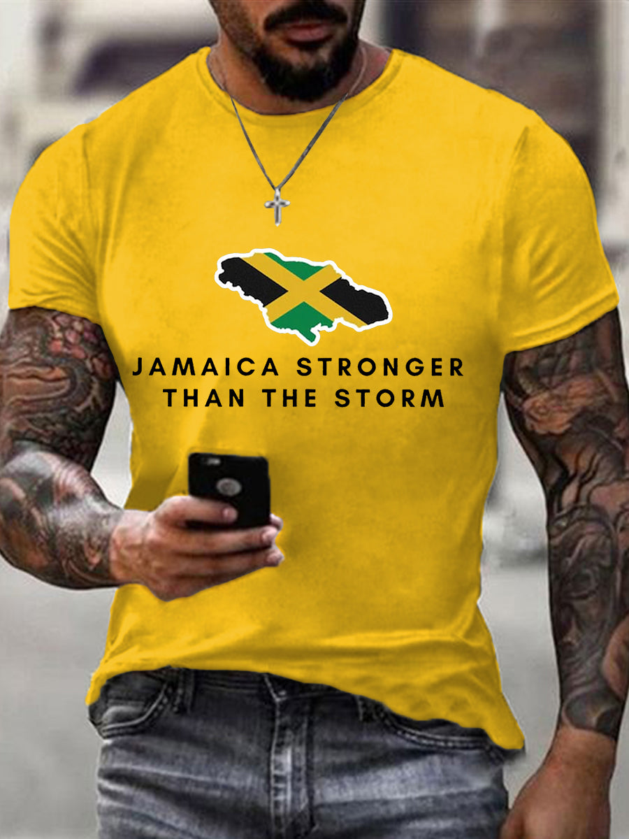 Men's Hurricane Melissa Jamaica Stronger Than The Storm Pray For Jamaica Tee