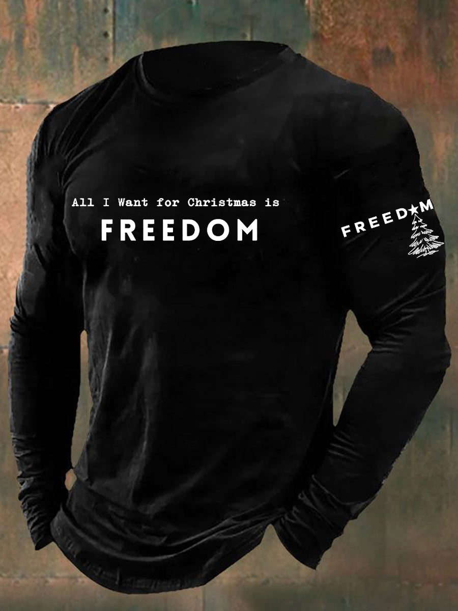 Men's Freedom to Say Merry Christmas Long Sleeve T-shirt