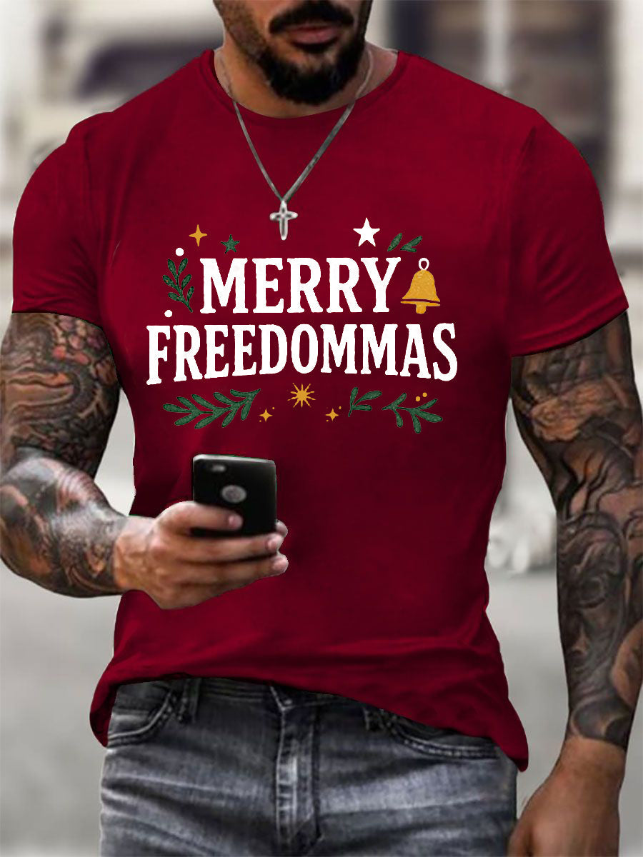 Men's Freedom to Say Merry Christmas Short Sleeve T-shirt