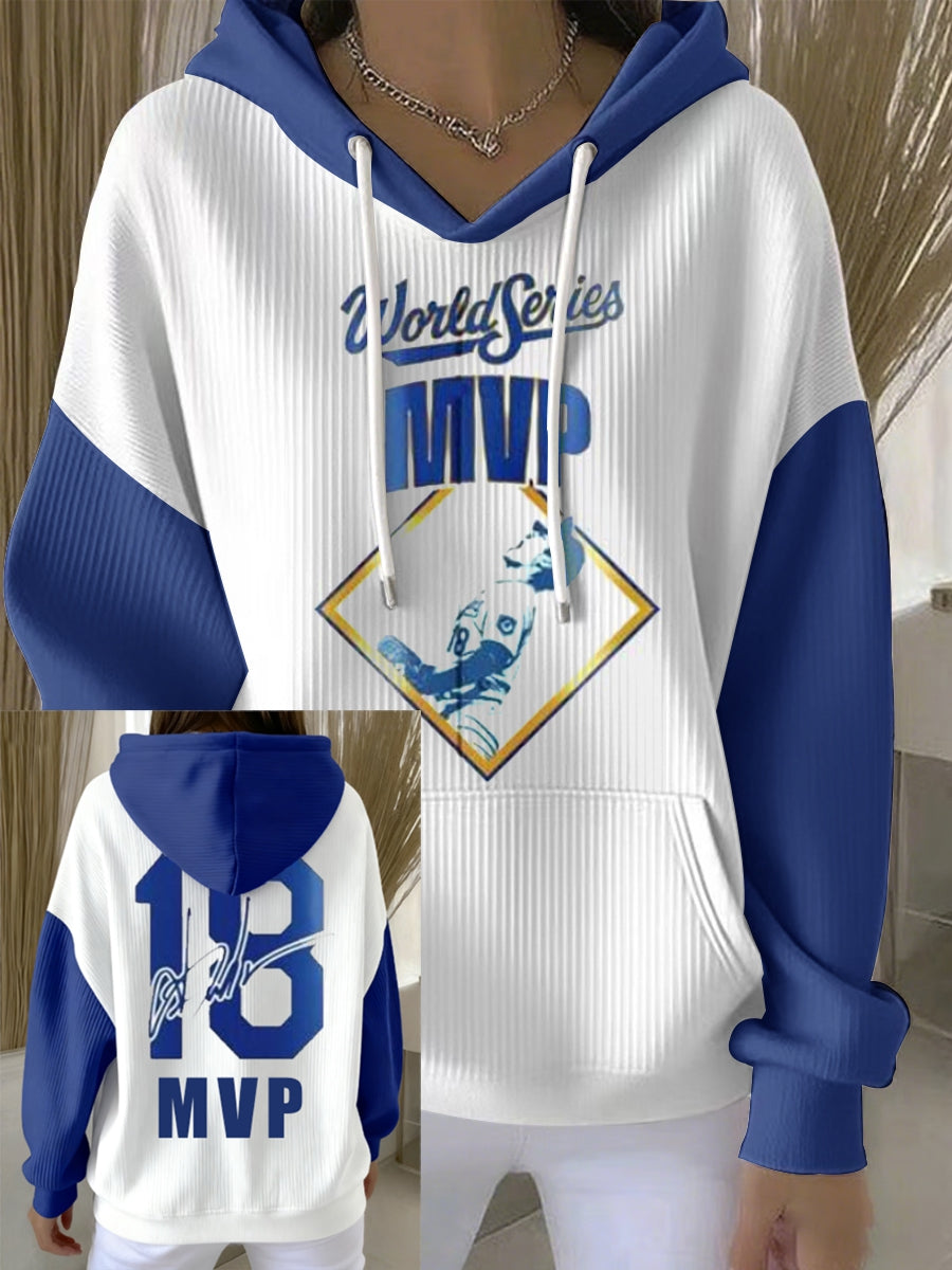Women's Los Angeles Dodgers Yohji Yamamoto MVP World Series Champion 2025 Reversible Baseball Hoodie