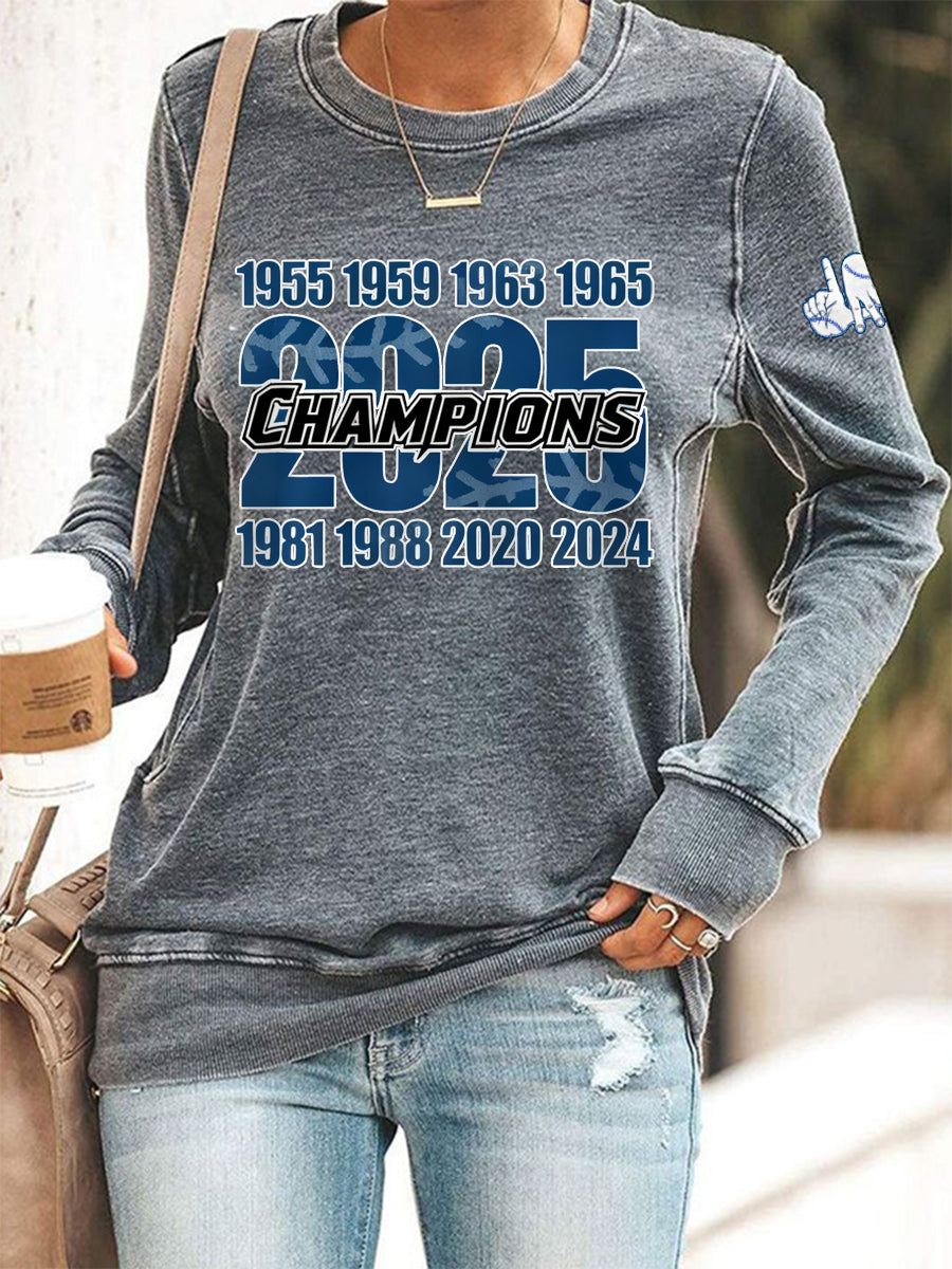 Women's Baseball World Series Still Champions 2025 Print Casual Sweatshirt