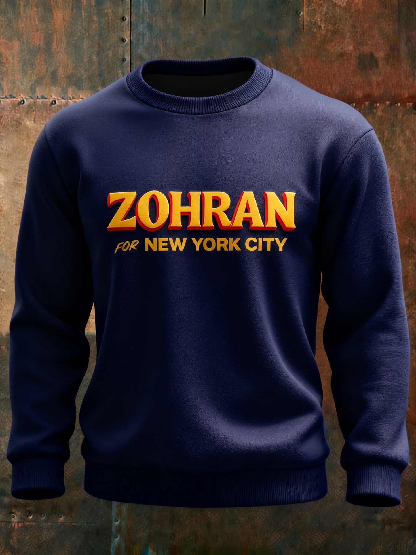 Men's Retro Mayor Mamdani Sports Long-Sleeve Sweatshirt