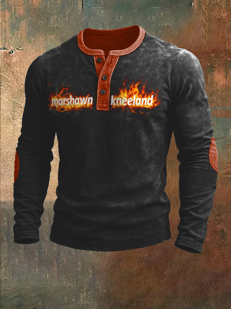 Men's Black Flame Marshawn Kneeland Sweatshirt