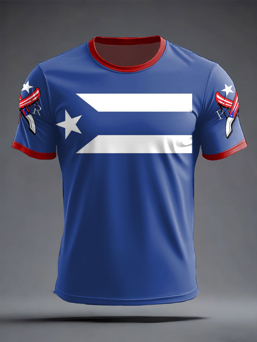 Men's Puerto Rico Art Printed T-shirt