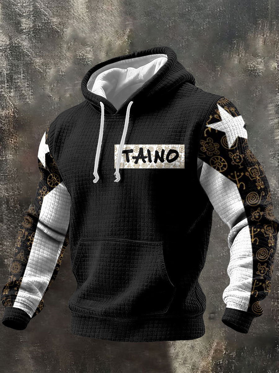 Men's Puerto Rico Proud Art Printed Hoodie