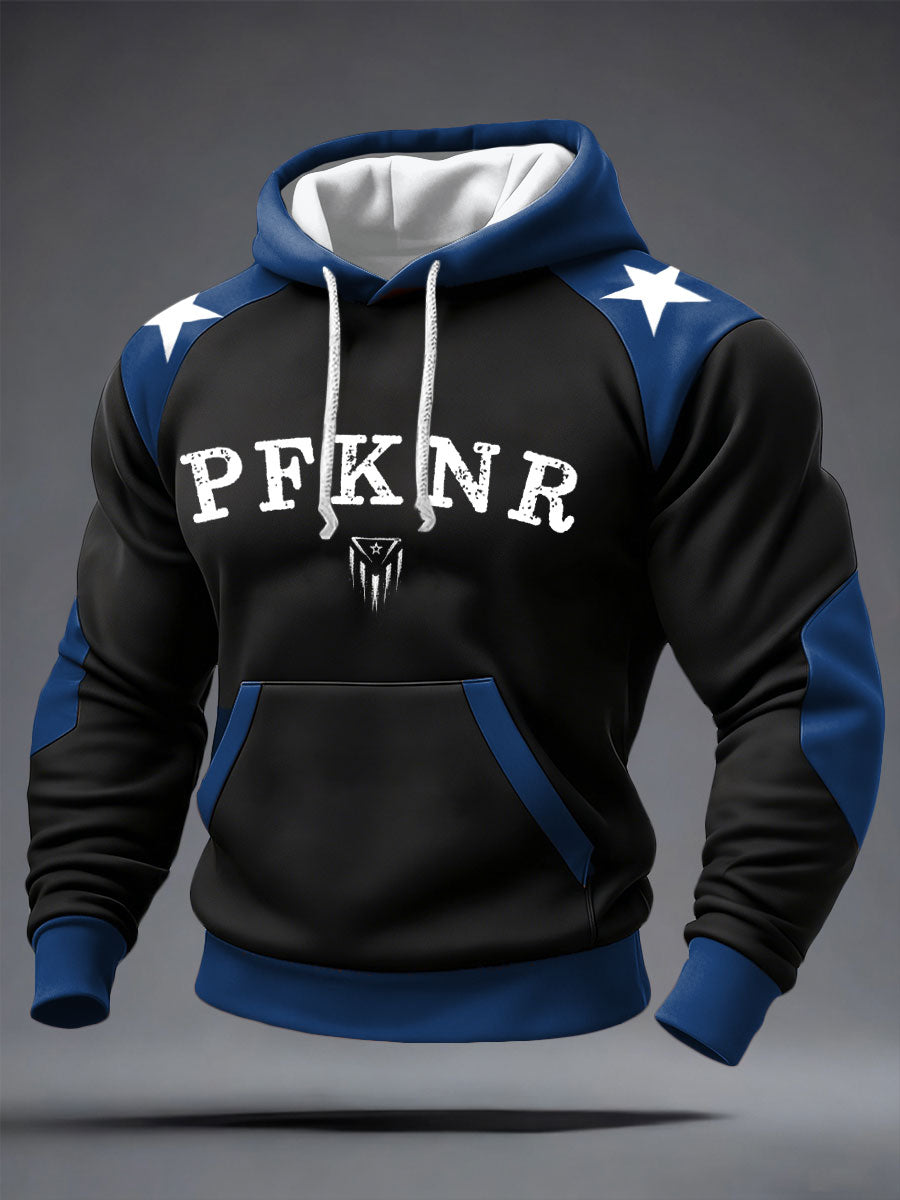 Men's Puerto Rico Proud Art Printed Hoodie