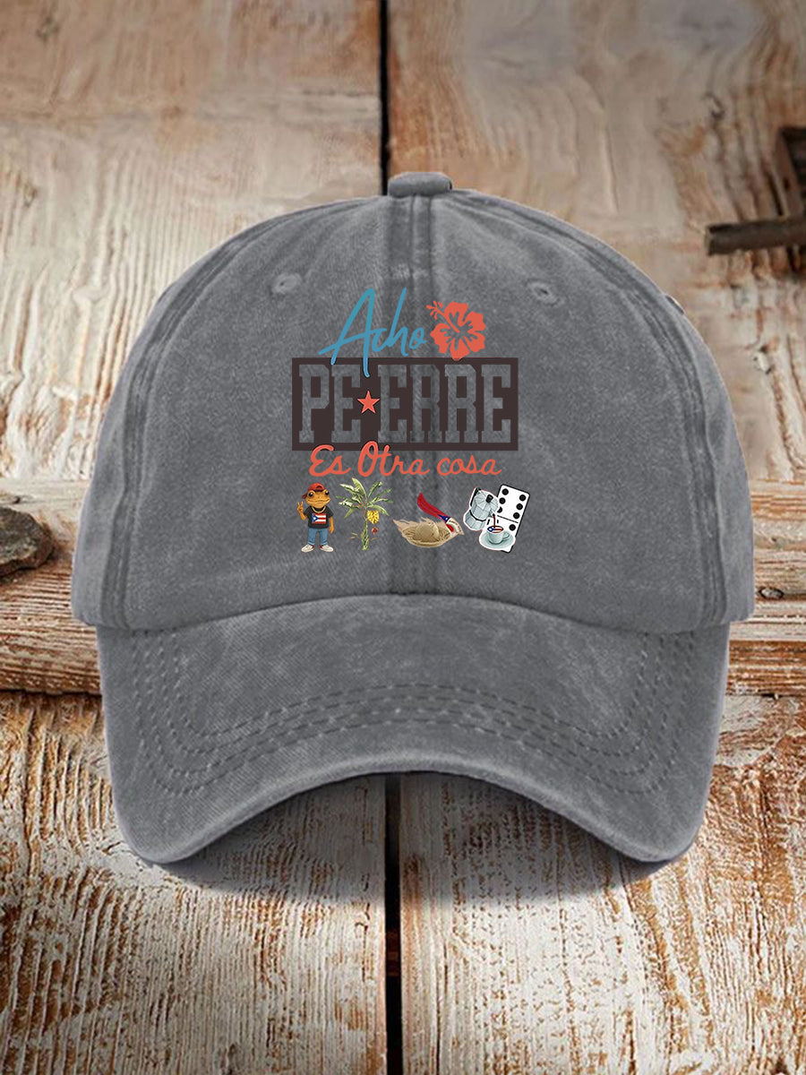 Unisex Retro Puerto Rico Print Hat